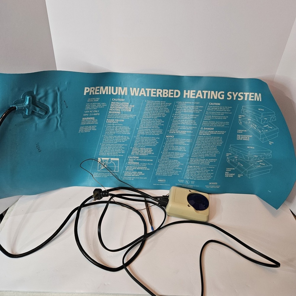 VTG Waterbed Heater Model 600R & Control Box 120V Model 375 MXL Works Heating